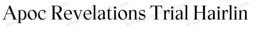 Apoc Revelations Trial Hairline字体转换